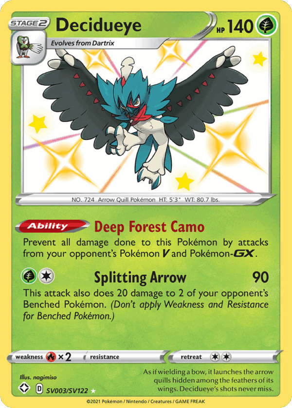 Decidueye - Shining Fates Shiny Vault - SV003/122