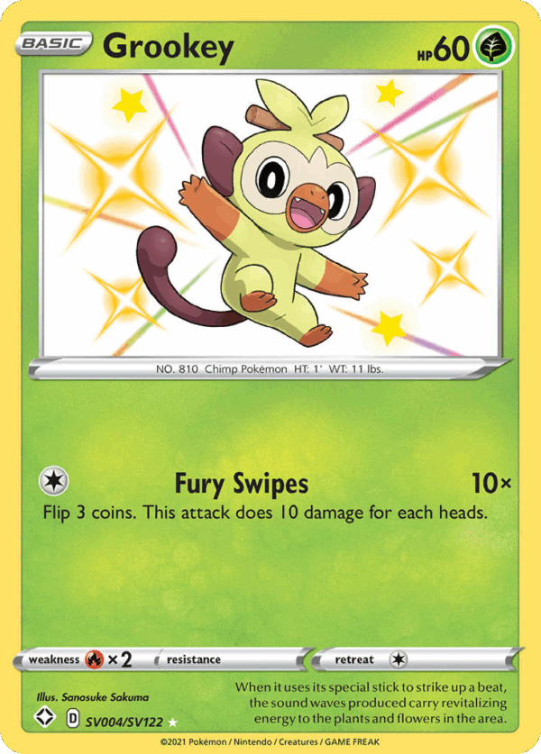 Grookey - Shining Fates Shiny Vault - SV004/122