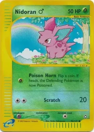 Nidoran ♂ - Aquapolis - 96/147 - Reverse Holo (LP)