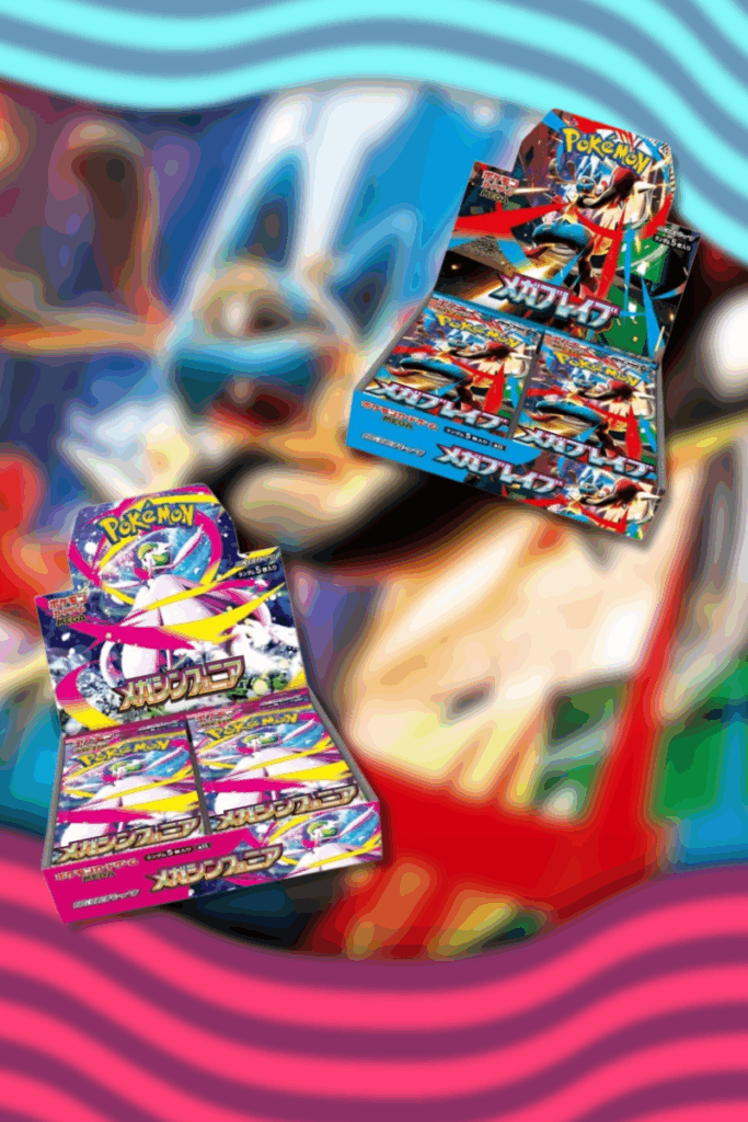 The Japanese booster boxes for the Pokémon TCG sets Mega Brave and Mega Symphonia.