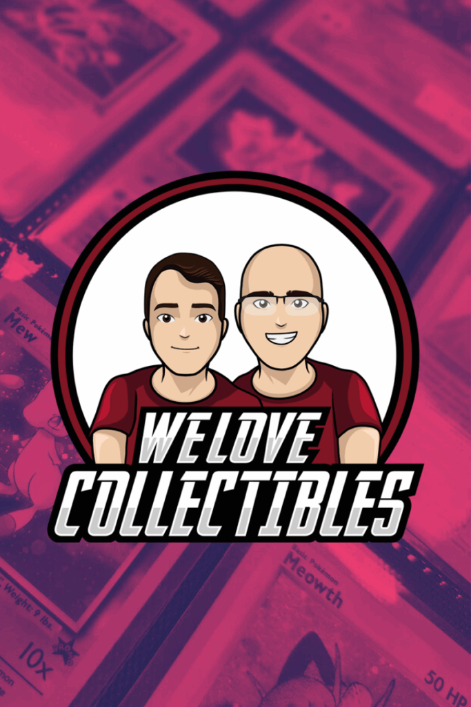 The We Love Collectibles logo featuring cartoon avatars of the owners, used for the WLC Rewards Programme page.