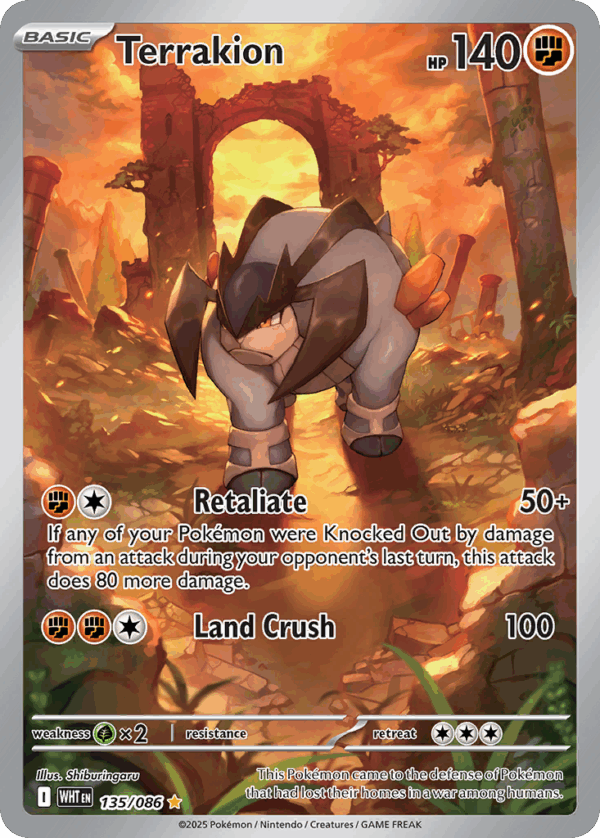 Terrakion - White Flare - 135/086