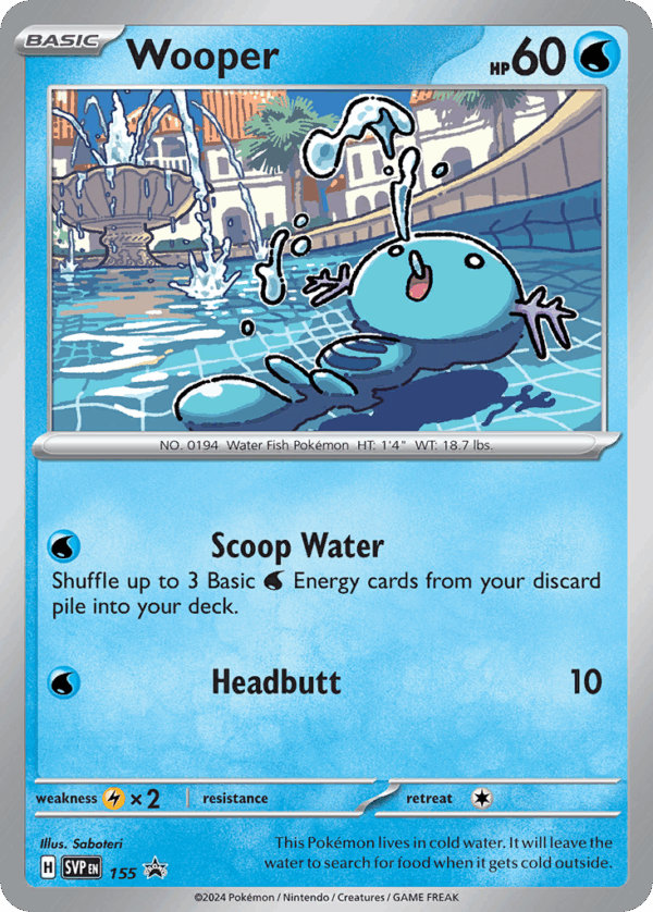 Wooper - Scarlet & Violet Black Star Promos - 155/165