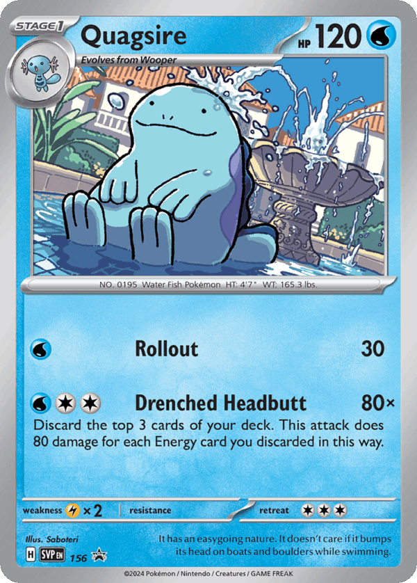 Quagsire - Scarlet & Violet Black Star Promos - 156/165