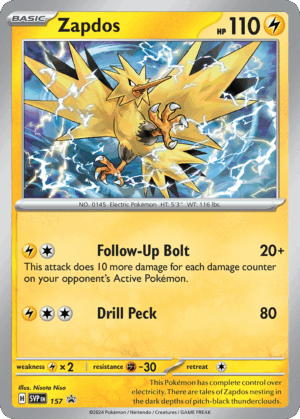 Zapdos - Scarlet & Violet Black Star Promos - 157/165