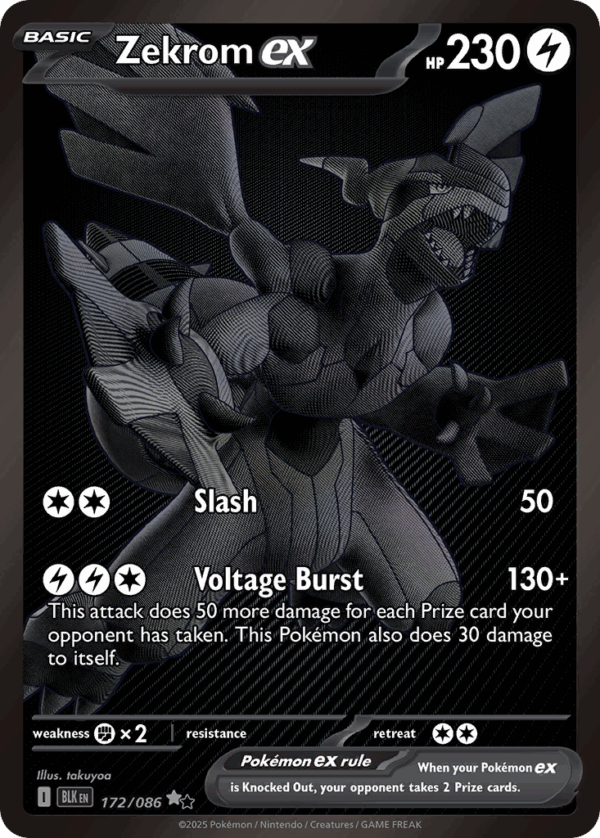 Zekrom ex - Black Bolt - 172/086