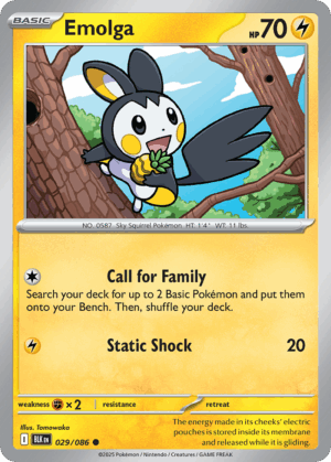 Emolga - Black Bolt - 029/086 (Masterball Reverse Holo)
