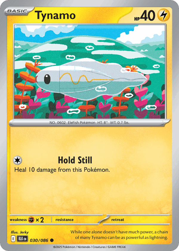 Tynamo - Black Bolt - 030/086 (Master Ball Reverse Holo)