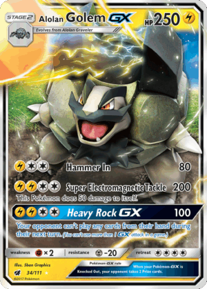 Alolan Golem-GX - Crimson Invasion - 34/111