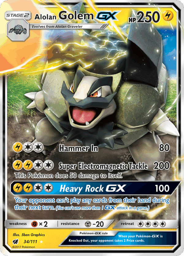 Alolan Golem-GX - Crimson Invasion - 34/111