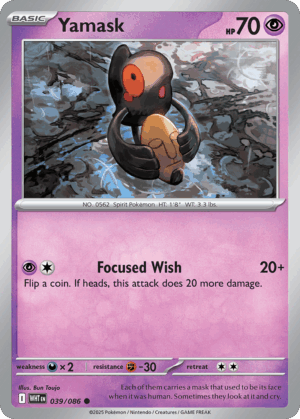 Yamask - White Flare - 039/086 (Master Ball Reverse Holo)