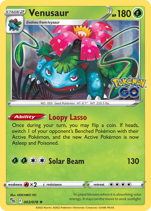 Venusaur - Pokémon GO - 003/078 (Holo)