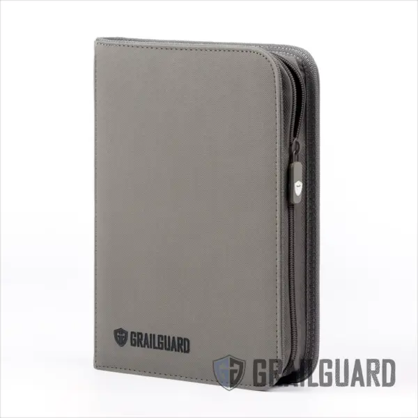Grailguard Premium 4 Pocket Binder - Gunmetal Grey