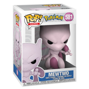 A Funko POP vinyl figure of the legendary Pokémon Mewtwo, number 581 in the POP! Games line.