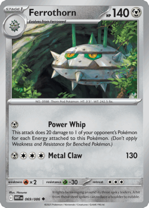 Ferrothorn - White Flare - 069/086 (Master Ball Reverse Holo)
