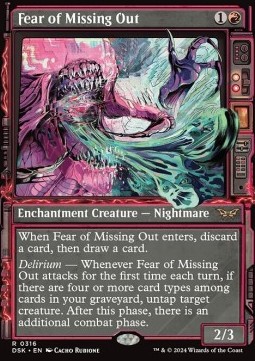 Magic The Gathering Duskmourn: House of Horror: Extras - Fear of Missing Out - R 0316 (Foil)