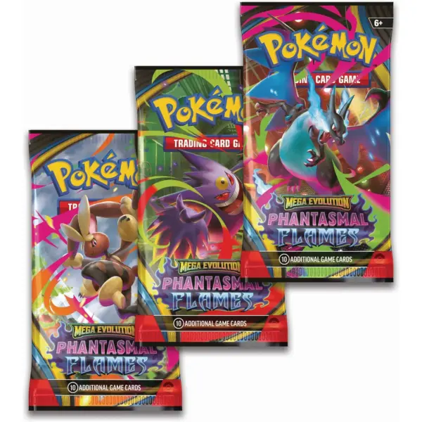 Pokémon TCG Mega Evolution Phantasmal Flames Triple Blister - Image 2