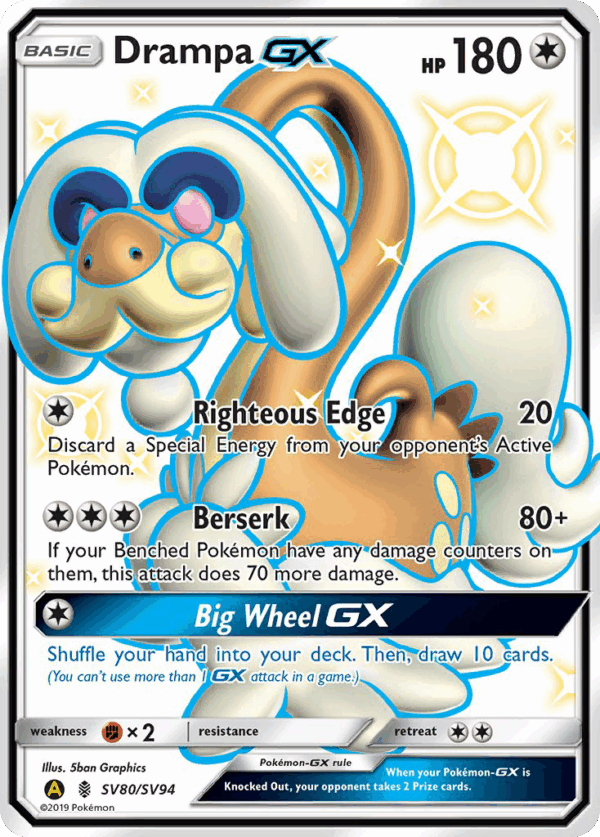 Drampa-GX - Hidden Fates Shiny Vault - SV80/94