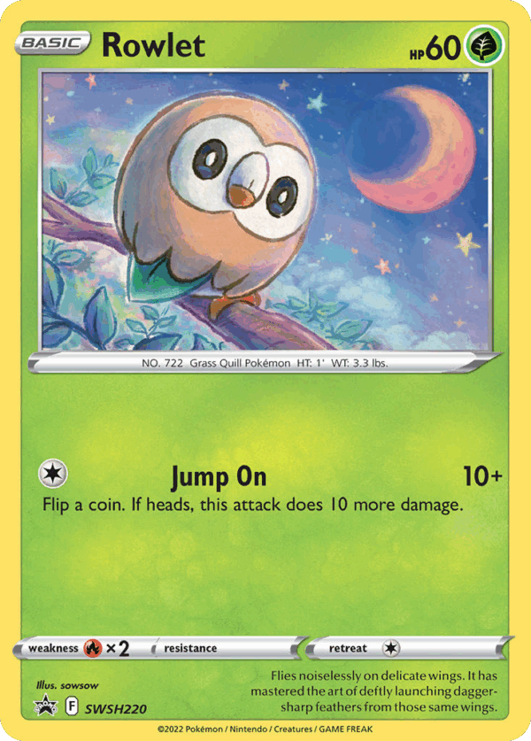 Rowlet - SWSH Black Star Promos - SWSH220/307