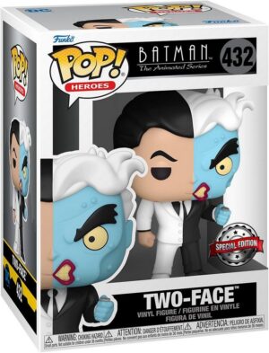 A Funko POP vinyl figure of Two-Face from Batman The Animated Series, number 432, with a Special Edition sticker on the box.