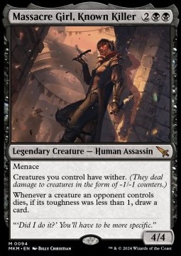 Magic The Gathering Murders at Karlov Manor - Massacre Girl, Known Killer - M 0094 (Foil)