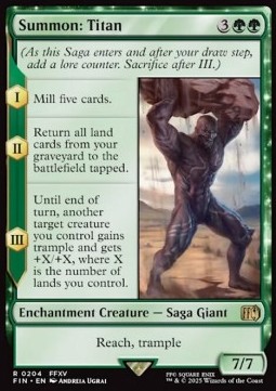 Magic The Gathering Final Fantasy: Extras - Summon: Titan - R 0204 (Foil)
