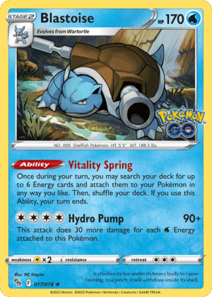 Blastoise - Pokémon GO - 017/078 (Holo)