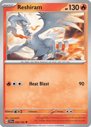 Reshiram - Stellar Crown - 022/142 (Stellar Crown Stamp)