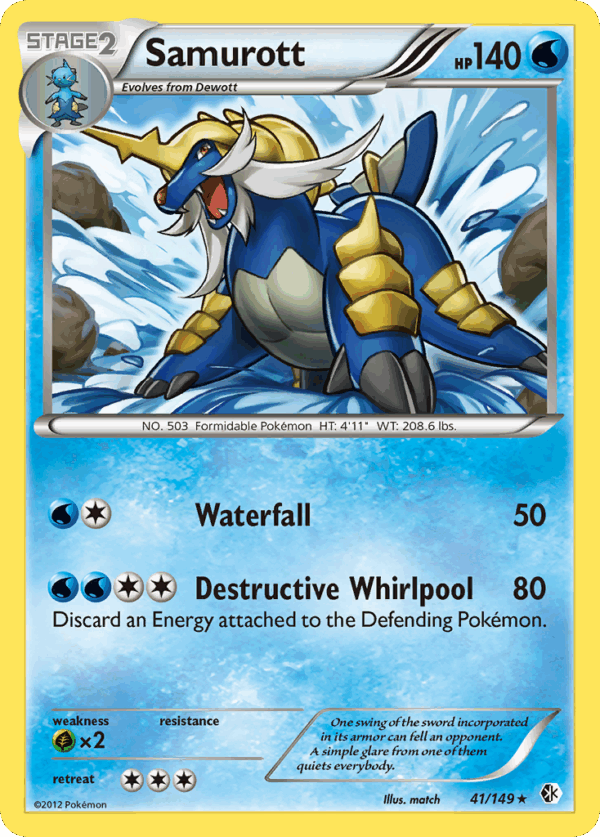 Samurott - Boundaries Crossed - 41/149 (Cosmo Holo)