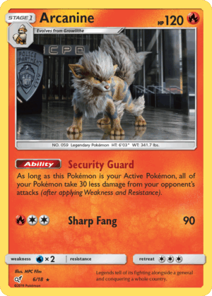 Arcanine - Detective Pikachu - 6/18