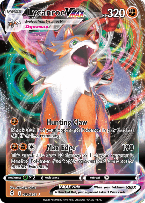 Lycanroc VMAX - Evolving Skies - 92/203