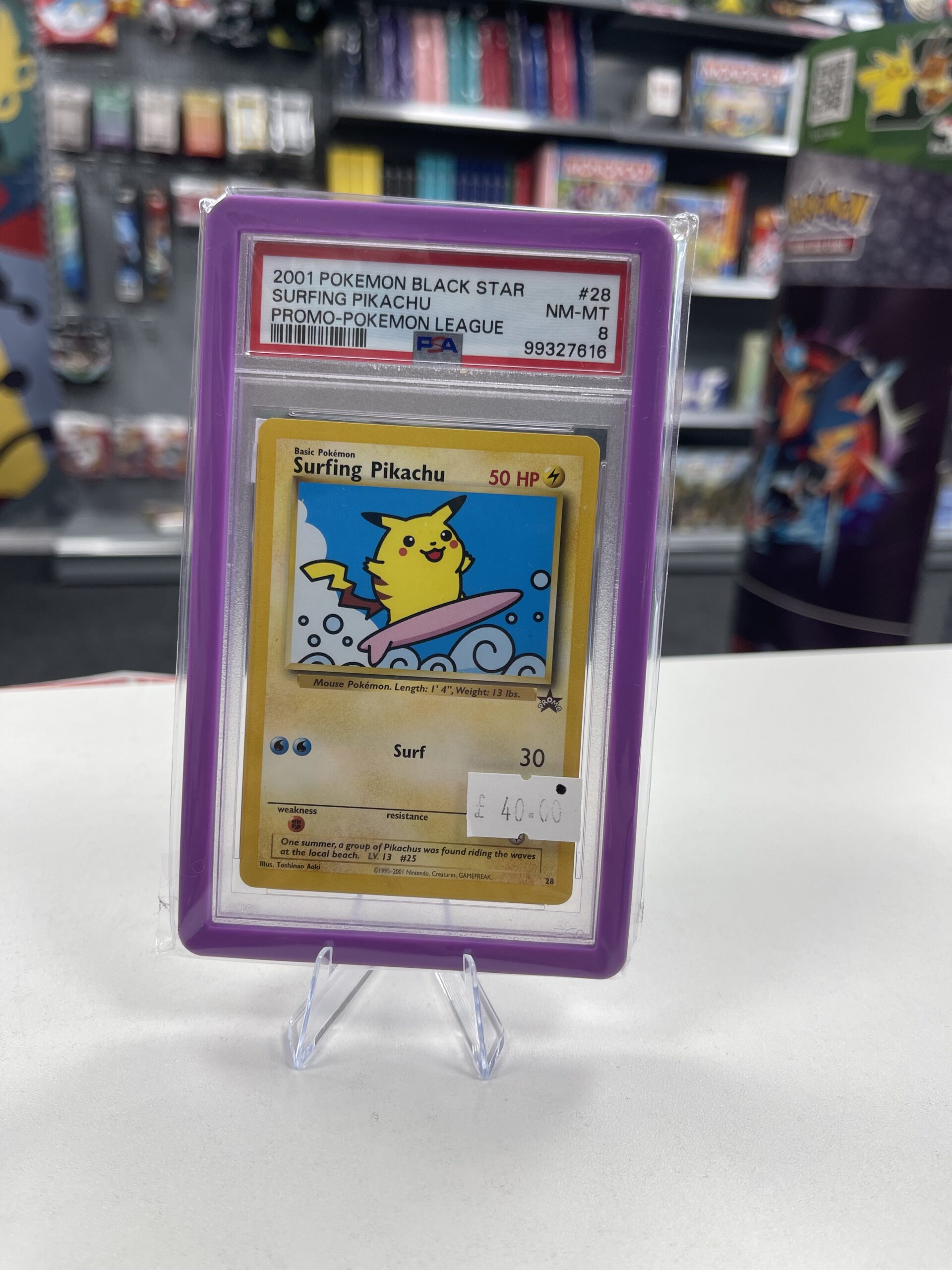 Surfing Pikachu - Black Star Promos - 28 - PSA 9