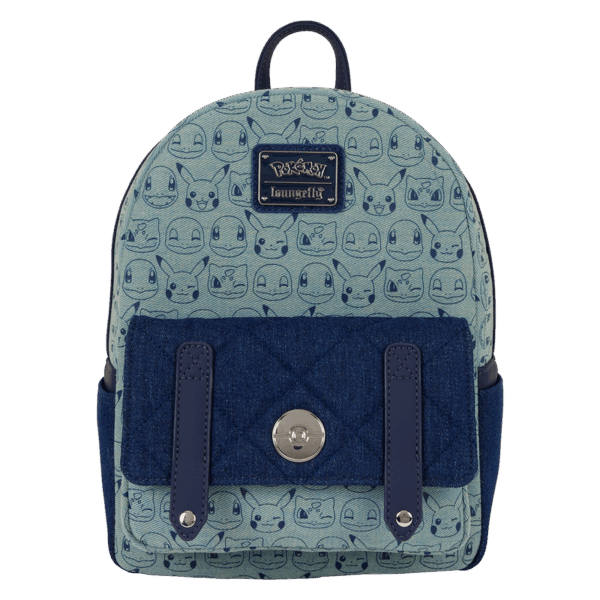 Pokémon Faux Denim All-Over Print Mini Backpack