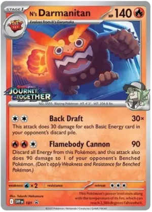 N's Darmanitan - Scarlet & Violet Black Star Promos - SVP 181 (Unsealed)