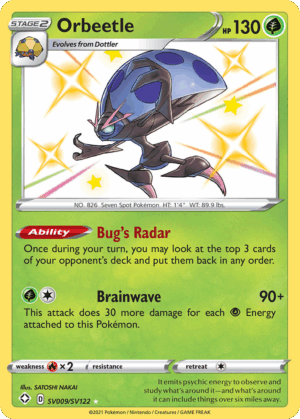 Orbeetle - Shining Fates Shiny Vault - SV009/SV122