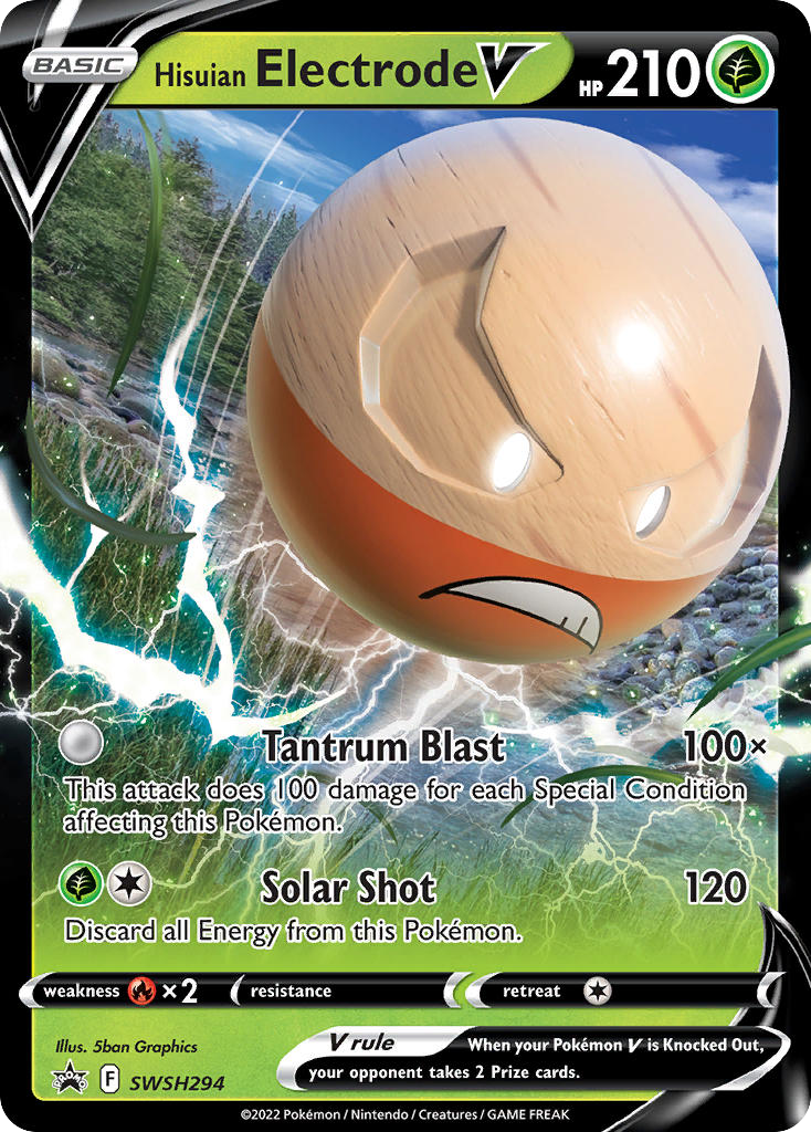Hisuian Electrode V - SWSH Black Star Promos - SWSH294/307