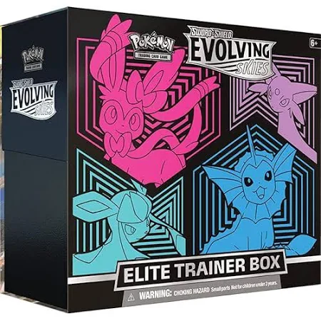 Pokémon TCG Evolving Skies Elite Trainer Box - Sylveon, Espeon, Glaceon & Vaporeon
