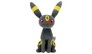 Pokémon Umbreon plush 8-inch Dark-type Moonlight Pokémon with glowing yellow rings, red eyes and super soft black fabric