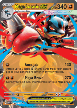 Mega Lucario ex - Mega Evolution - 077/132