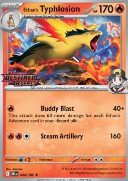Ethan's Typhlosion - Destined Rivals - 034/182