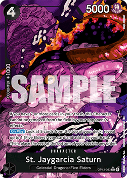 St. Jaygarcia Saturn - Carrying on his Will - OP13-083