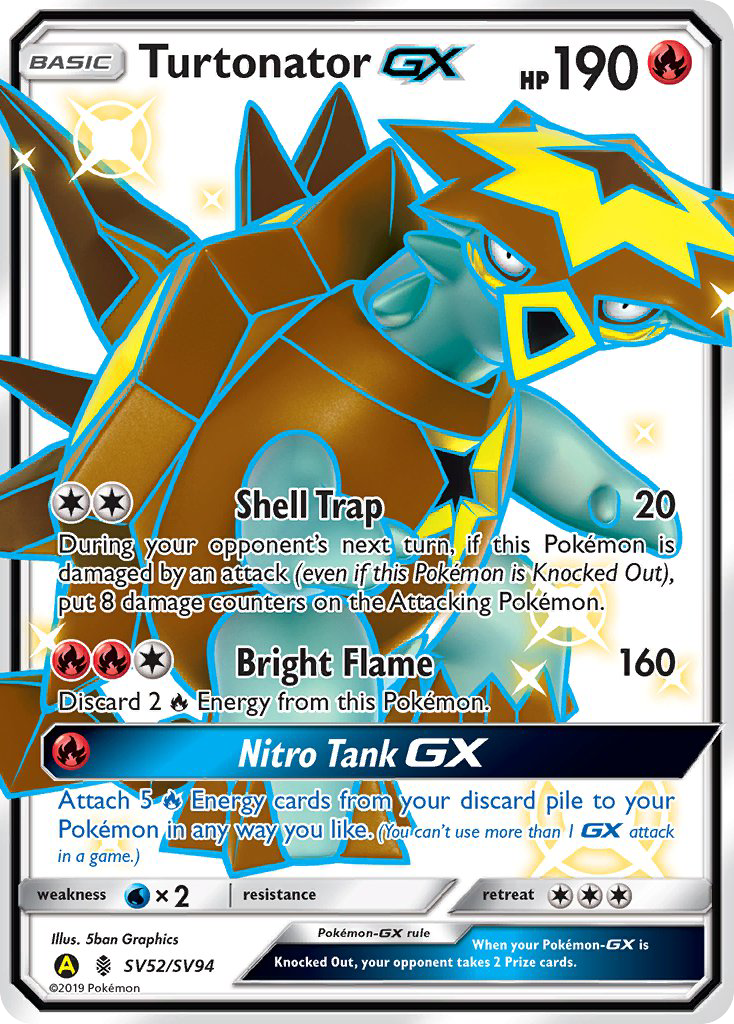 Turtonator-GX - Hidden Fates Shiny Vault - SV52/94
