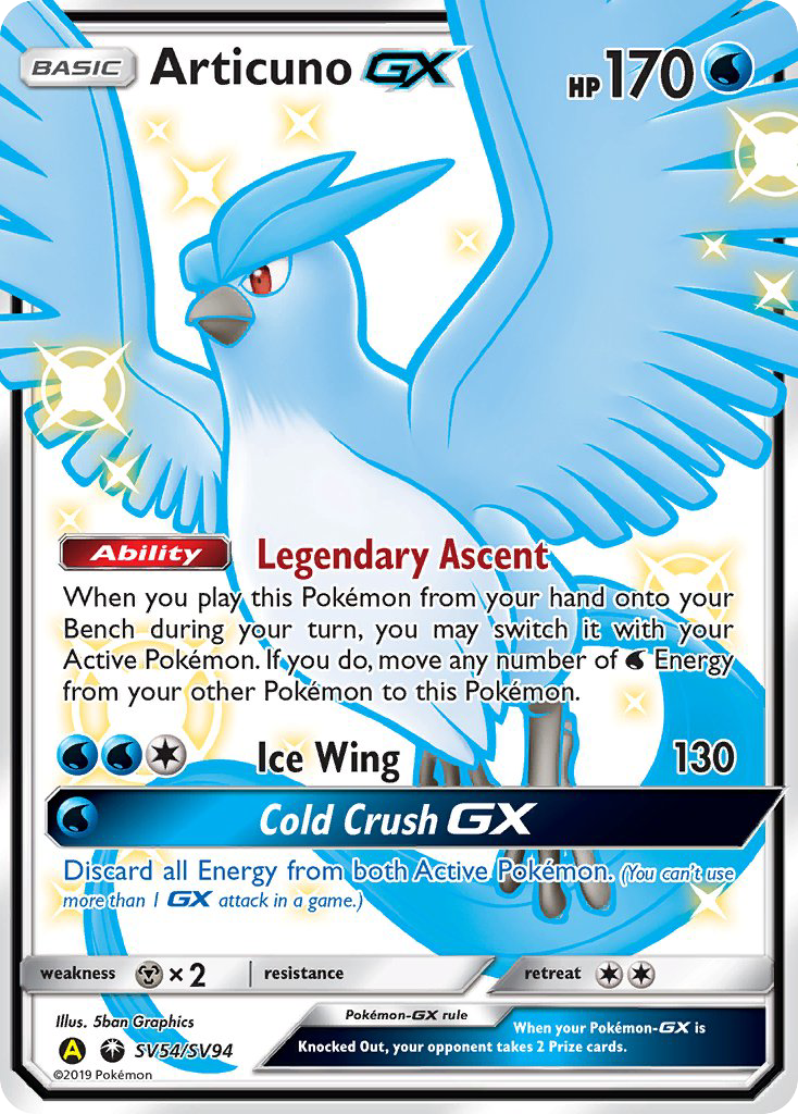 Articuno-GX - Hidden Fates Shiny Vault - SV54/94