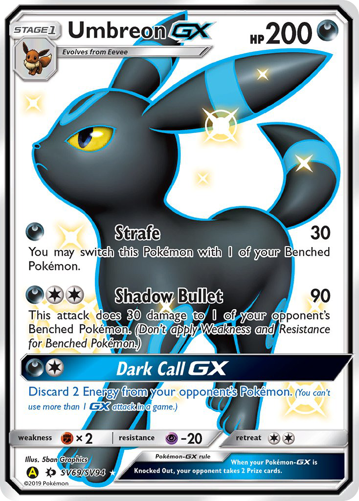 Umbreon-GX - Hidden Fates Shiny Vault - SV69/94