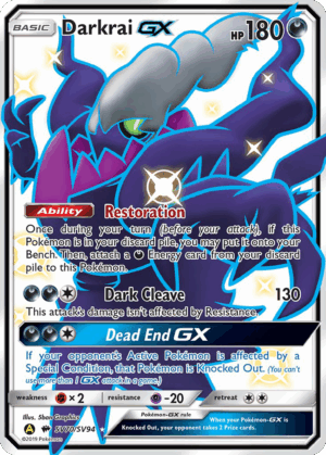 Darkrai-GX - Hidden Fates Shiny Vault - SV70/94