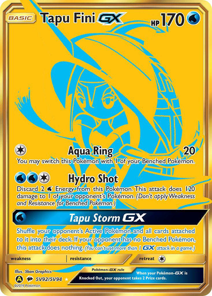 Tapu Fini-GX - Hidden Fates Shiny Vault - SV92/94