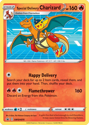 Special Delivery Charizard - SWSH Black Star Promos - SWSH075 (Unsealed)