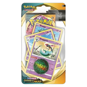 Sealed blister pack with Dragapult promo and coin