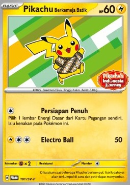 Pikachu Wearing a Batik Shirt - Scarlet & Violet Indonesian Promos - 101/SV-P (Indonesian)