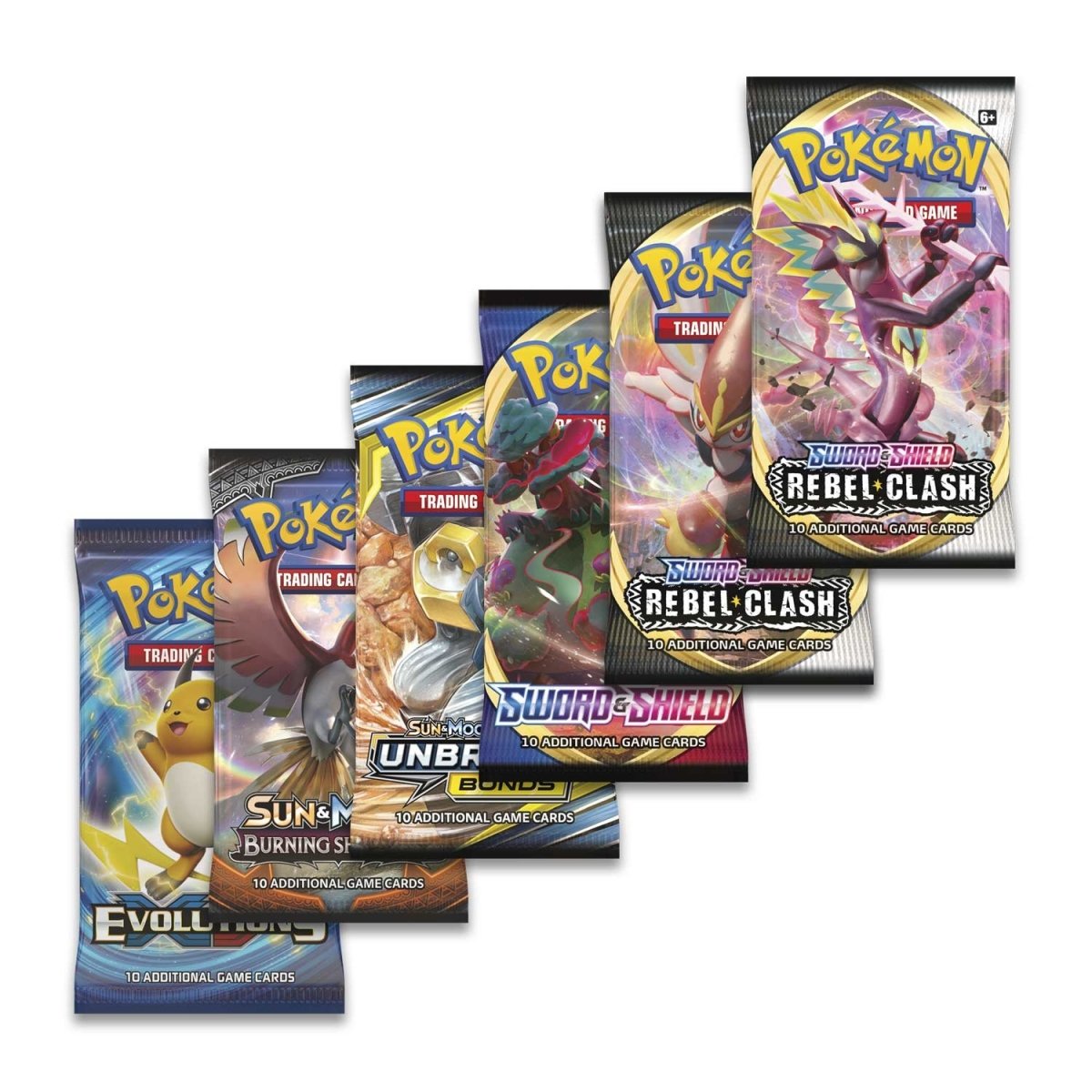 Includes XY Evolutions Burning Shadows and Unbroken Bonds packs
